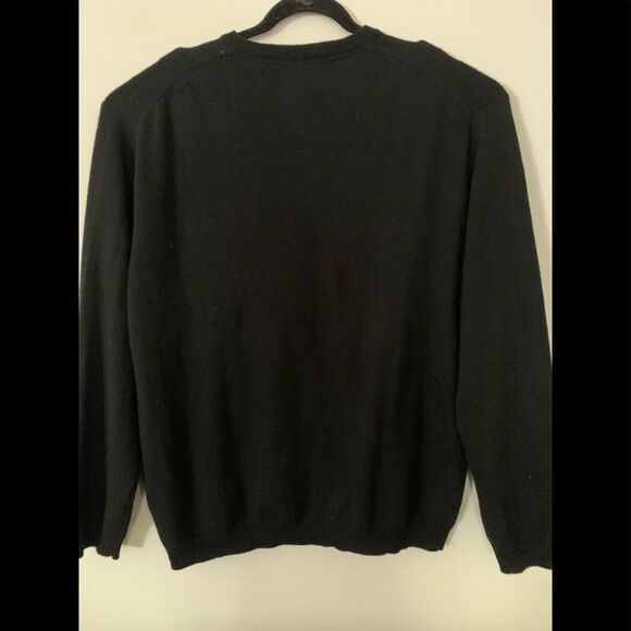 Weatherproof black merino/cashmere sweater, very elegant and warm, stylish, XL - Picture 4 of 7